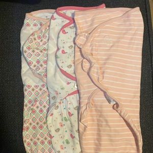 SwaddleMe LARGE swaddles 3PK girl